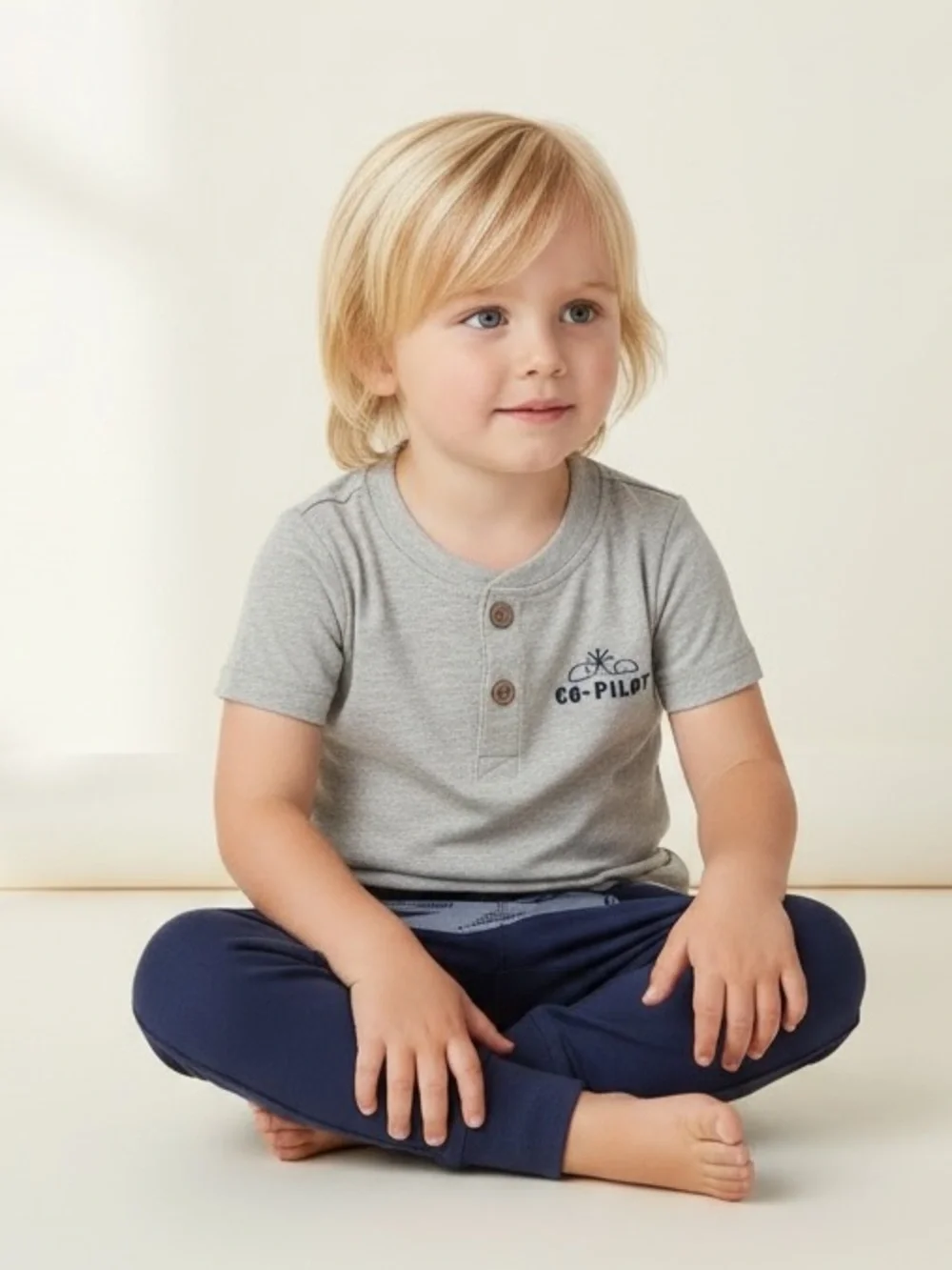Carter's Gray, Navy and Cream Co-Pilot Matching Set